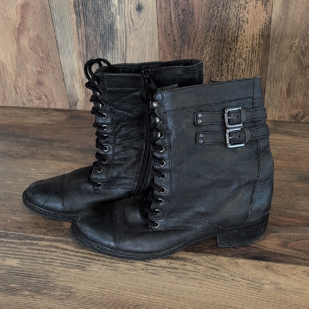 Me Too by Adam Tucker Liv 4 Lace-up Nova Goat Leather Boots 10 -c187